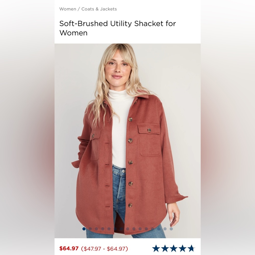 Long XL utility shacket from old navy - worn once!